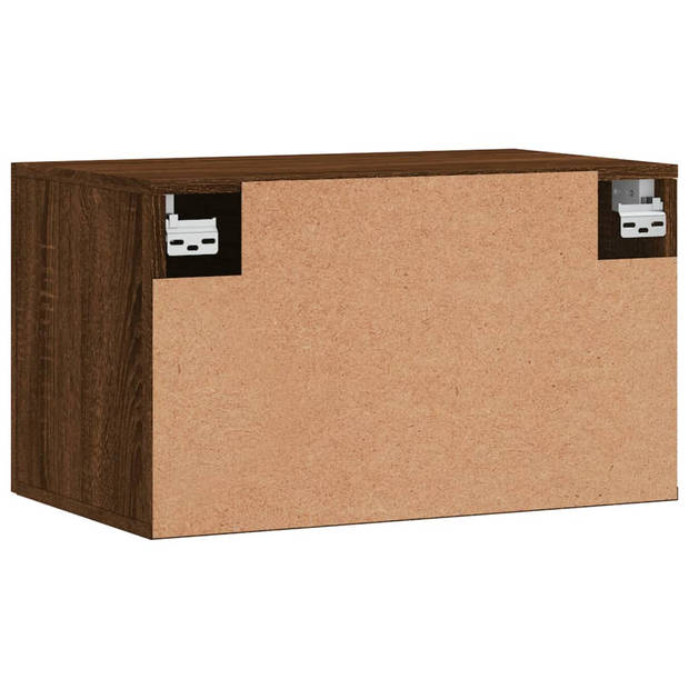 The Living Store Wandkast Bruineiken - 60 x 36.5 x 35 cm - Duurzaam - Wandgemonteerd