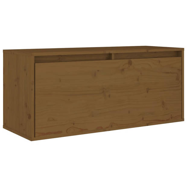 The Living Store Klassieke Televisiekasten Hangkasten Massief Grenenhout - 80x30x35 cm / 100x30x35 cm / 30x30x80 cm -