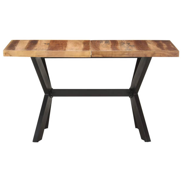 vidaXL Eettafel 140x70x75 cm massief hout met honingkleurige afwerking