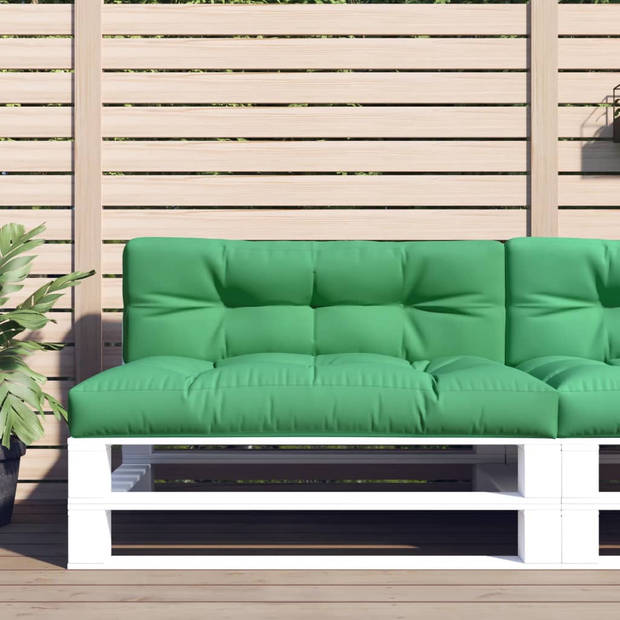 The Living Store Palletkussens - Polyester - 120 x 80 x 12 cm - Groen