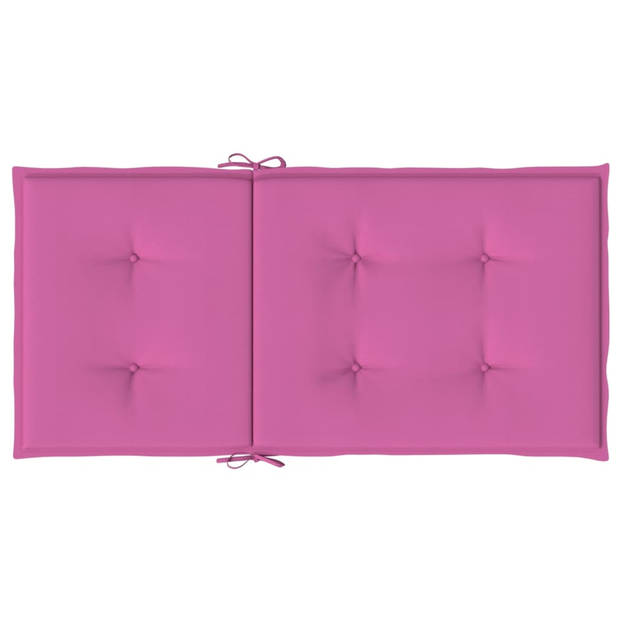 The Living Store - Stoelkussens - Lage rugleuning - 100 x 50 x 4 cm - Roze