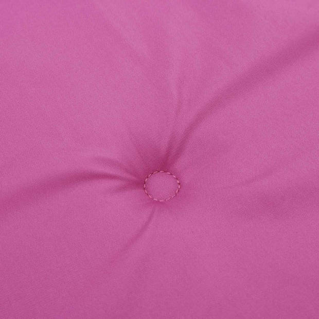 vidaXL Stoelkussens 6 st lage rug stof roze