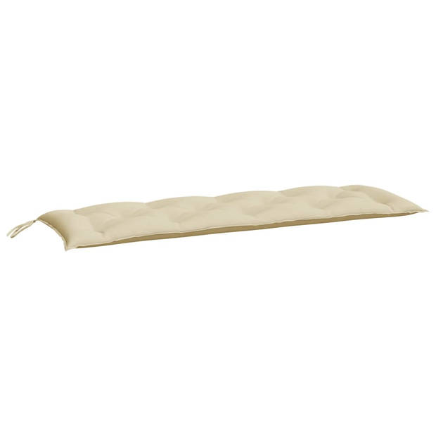 The Living Store Tuinbankkussen - Beige Oxford stof - 150x50x7cm - Waterafstotend