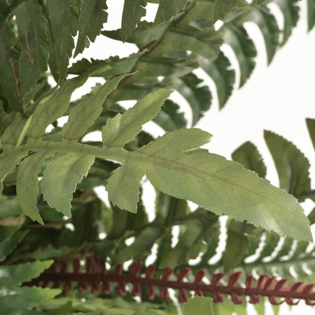 The Living Store Kunstvaren - Decoratieve kunstplant - 50 cm hoog - 18 bladeren - Groen - Hoogwaardige materialen