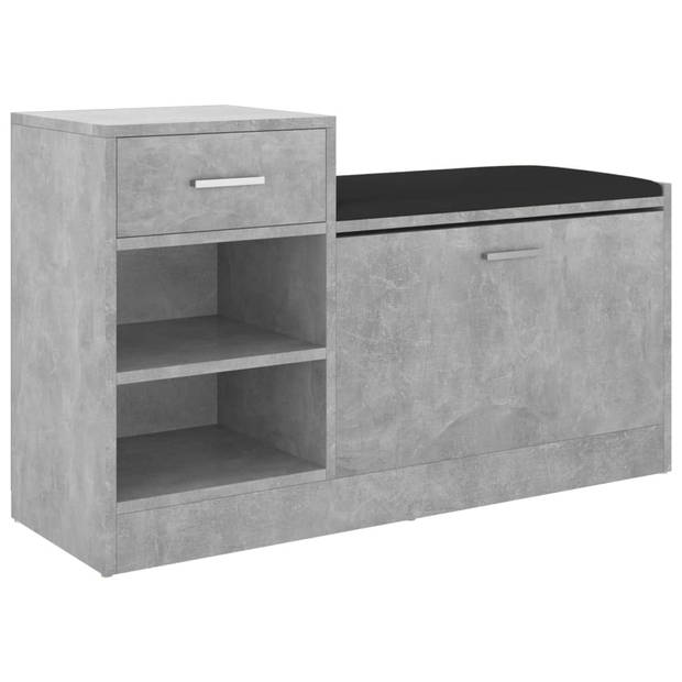 The Living Store Schoenenkast Betongrijs - 94.5 x 31 x 57 cm - Modern - Duurzaam