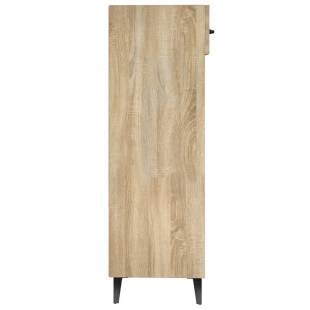 The Living Store Schoenenkast Sonoma Eiken - 30x35x105 cm - Ruimtebesparend