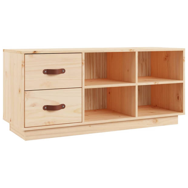 The Living Store Schoenenkast Massief Grenenhout - Gang - 100 x 34 x 45 cm