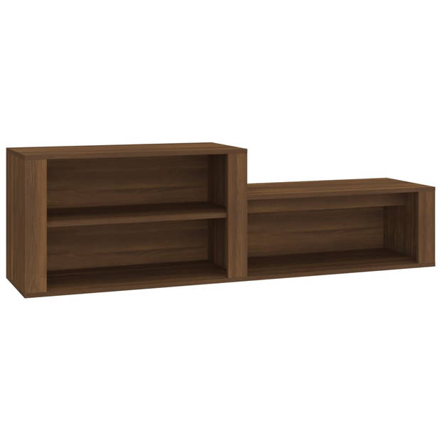 The Living Store Schoenenkast - Bruineiken - 150 x 35 x 45 cm (B x D x H)