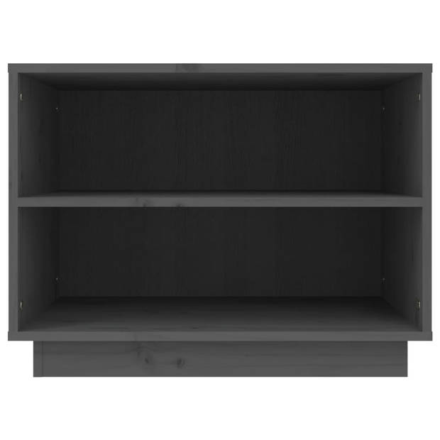 The Living Store Schoenenkast Grenenhout - 60 x 34 x 45 cm - Grijs