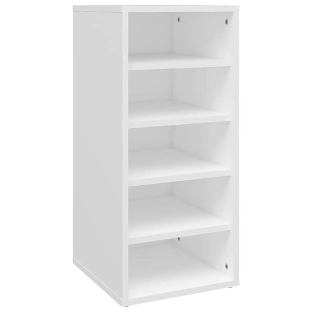 The Living Store Schoenenkast - Tijdloos - Opbergers - Afmeting- 31.5 x 35 x 70 cm - Kleur- wit - Materiaal- spaanplaat