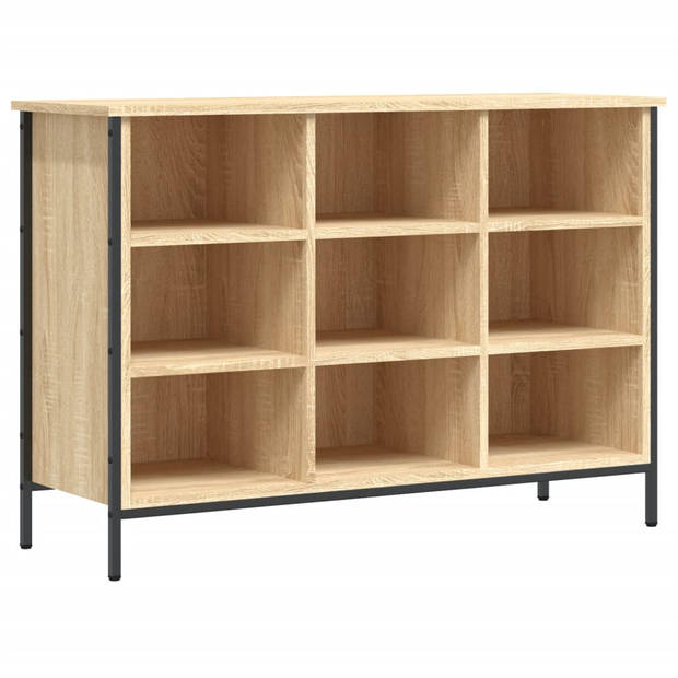 The Living Store Schoenenkast - Sonoma eiken - 100 x 35 x 70 cm - Stevig materiaal