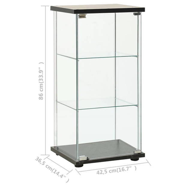 The Living Store Glazen kast - 42.5 x 36.5 x 86 cm - 4 mm glas