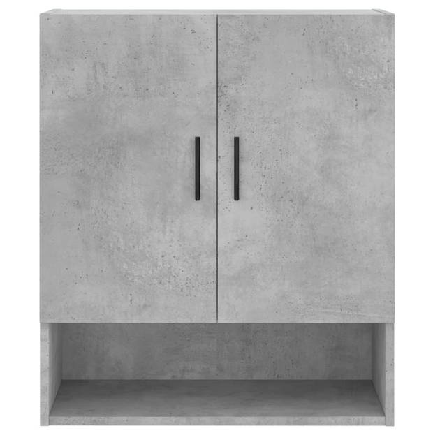 The Living Store Wandkast Betongrijs 60x31x70 cm - zwevende opbergkast - decoratieve en praktische toevoeging