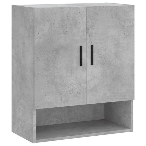 The Living Store Wandkast Betongrijs 60x31x70 cm - zwevende opbergkast - decoratieve en praktische toevoeging