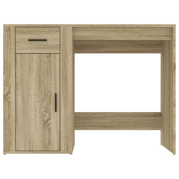 The Living Store Bureau Sonoma Eiken - 100 x 49 x 75 cm - Met lade en kastje