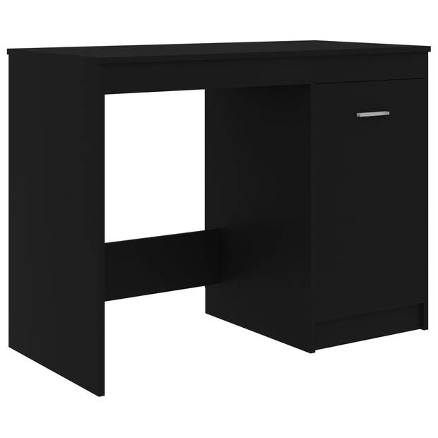 The Living Store Bureau Modern - 100x50x76 cm - Geïntegreerd kastje - Zwart