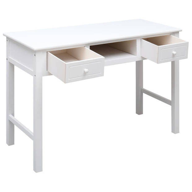 The Living Store Bureau - Stijlvol en Praktisch - Houten Bureau - 108 x 45 x 76 cm - Massief Paulowniahout