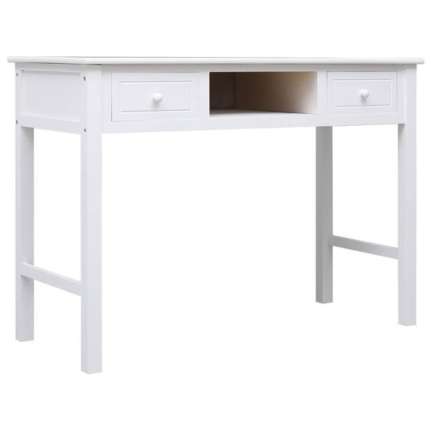 The Living Store Bureau - Stijlvol en Praktisch - Houten Bureau - 108 x 45 x 76 cm - Massief Paulowniahout