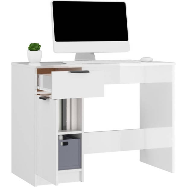 The Living Store Bureau The Living Store Bureau Computerbureau - 100 x 50 x 75 cm - Hoogglans wit