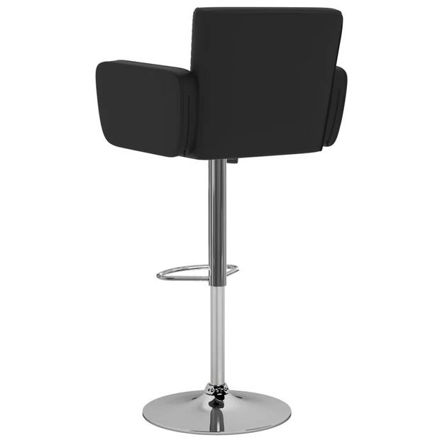 vidaXL Barstoelen 2 st kunstleer zwart