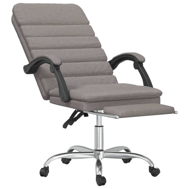 The Living Store bureaustoel Verstelbaar - Taupe - 63 x 56 cm - Massagefunctie