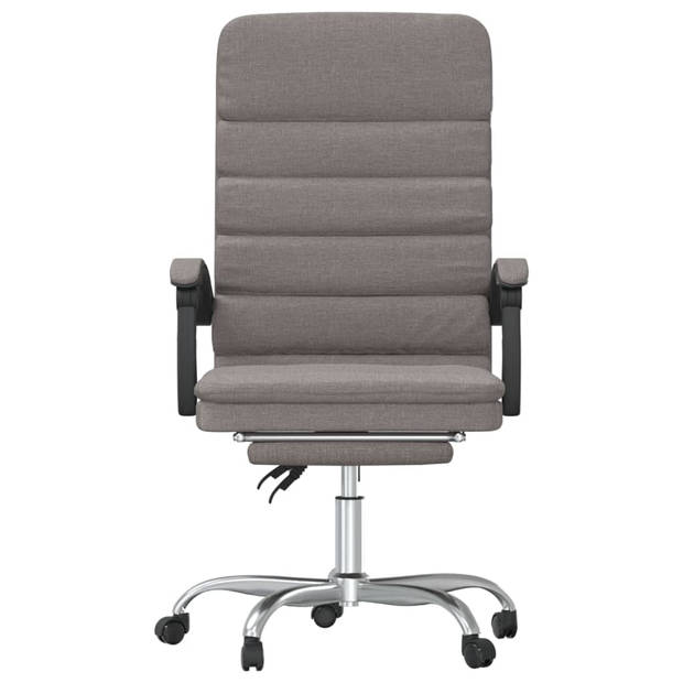 The Living Store bureaustoel Verstelbaar - Taupe - 63 x 56 cm - Massagefunctie