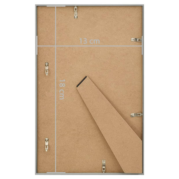 vidaXL Fotolijsten 3 st voor tafel 13x18cm MDF zilverkleurig