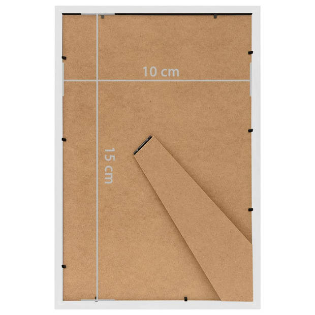 vidaXL Fotolijsten 3 st voor tafel 10x15 cm MDF wit