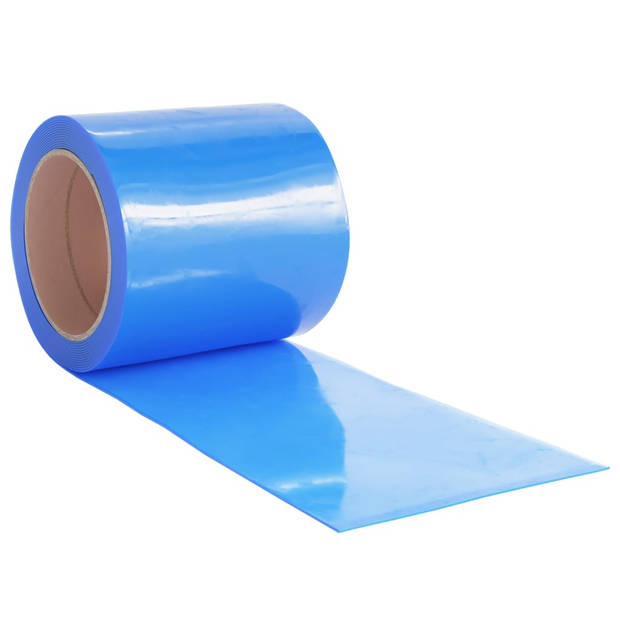 The Living Store Deurgordijn PVC-blauw 200 mm x 1.6 mm (B x D) - Isolatie voor warmte- en koelverlies - geluid en