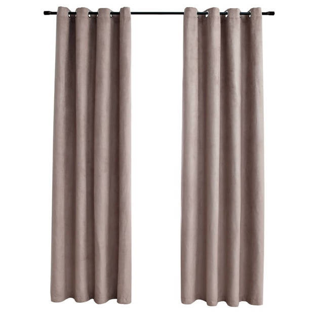 The Living Store Gordijnen - 140 x 245 cm - Taupe