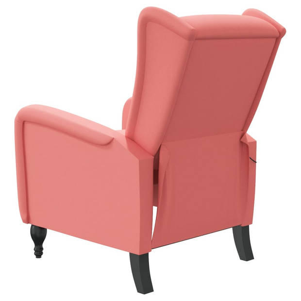 The Living Store Elektrische Massagestoel - Fluweel - 66 x 90 x 98 cm - Massage en Verwarming - Roze