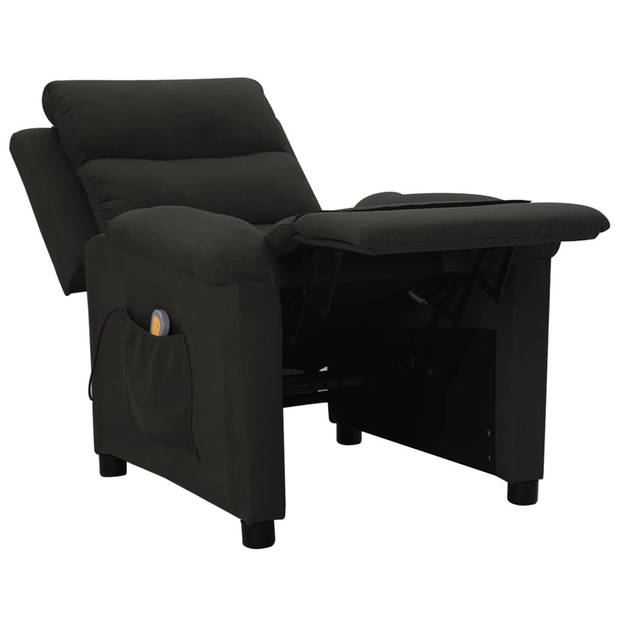 The Living Store Massagefauteuil - Verstelbaar - Met Massagefunctie - Comfortabel - Zwart - 74 x 92 x 101.5 cm