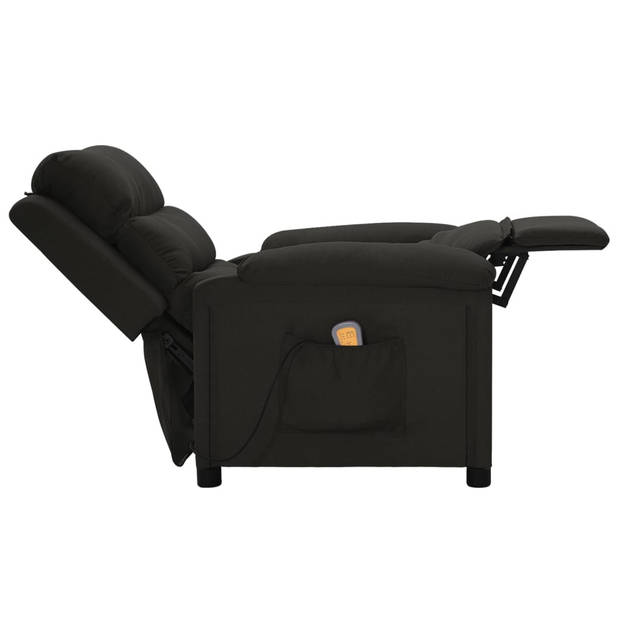 The Living Store Massagefauteuil - Verstelbaar - Met Massagefunctie - Comfortabel - Zwart - 74 x 92 x 101.5 cm