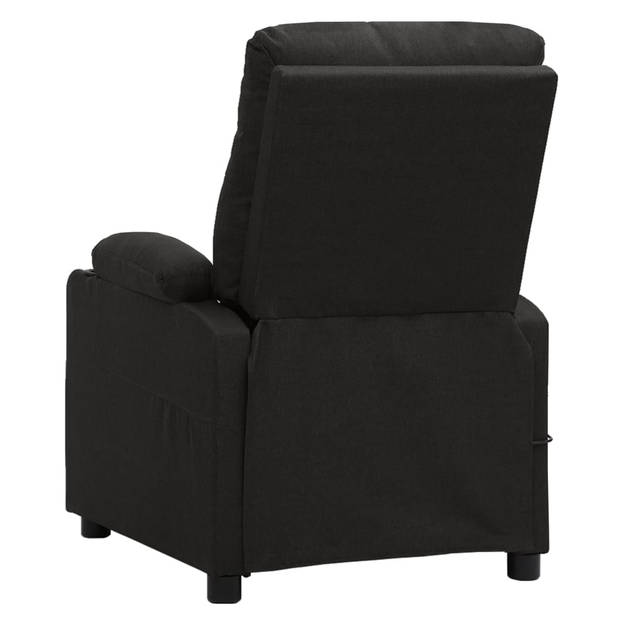 vidaXL Fauteuil verstelbaar stof zwart