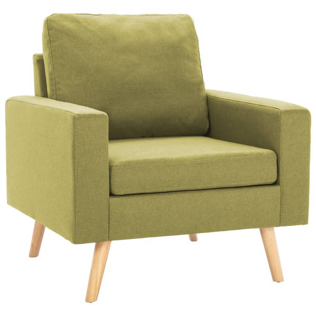 The Living Store Fauteuil Groen - Stof - 77 x 71 x 80 cm - Comfortabel zitmeubel met zachte bekleding