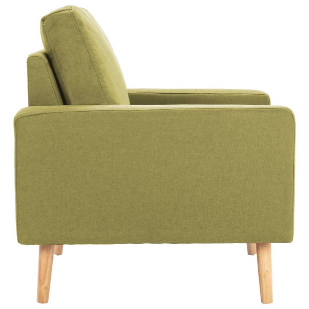 The Living Store Fauteuil Groen - Stof - 77 x 71 x 80 cm - Comfortabel zitmeubel met zachte bekleding