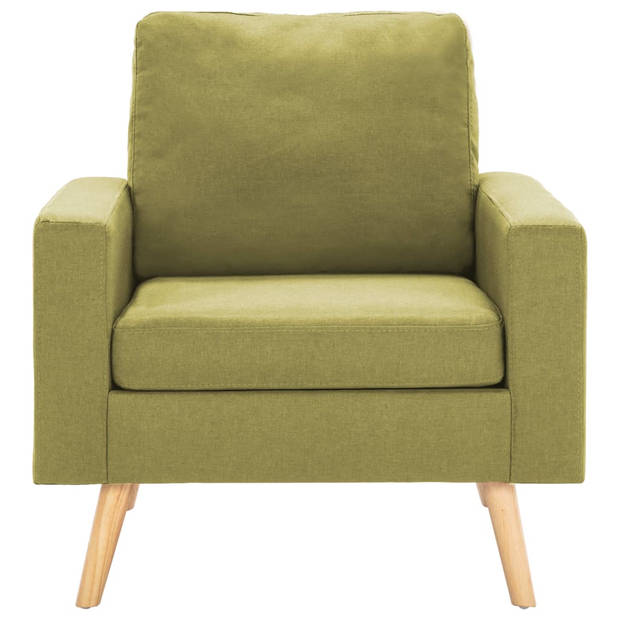 The Living Store Fauteuil Groen - Stof - 77 x 71 x 80 cm - Comfortabel zitmeubel met zachte bekleding