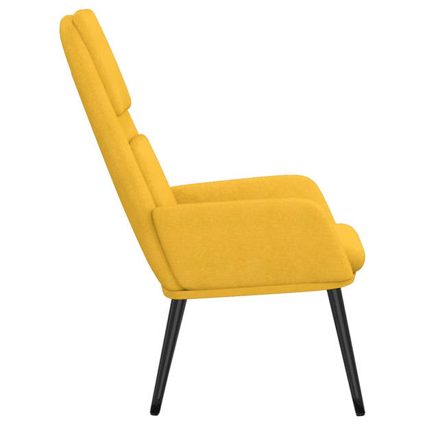 The Living Store Fauteuil - - Relaxstoel - 70 x 77 x 98 cm - Mosterdgeel