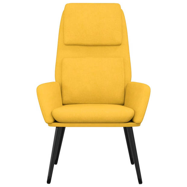 The Living Store Fauteuil - - Relaxstoel - 70 x 77 x 98 cm - Mosterdgeel