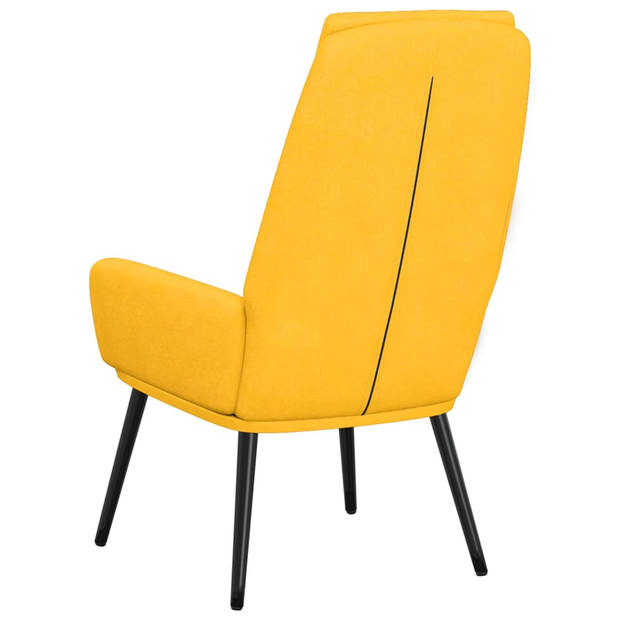 The Living Store Fauteuil - - Relaxstoel - 70 x 77 x 98 cm - Mosterdgeel