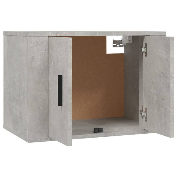 The Living Store TV wandmeubel - betongrijs - 57 x 34.5 x 40 cm - Decoratief en praktisch