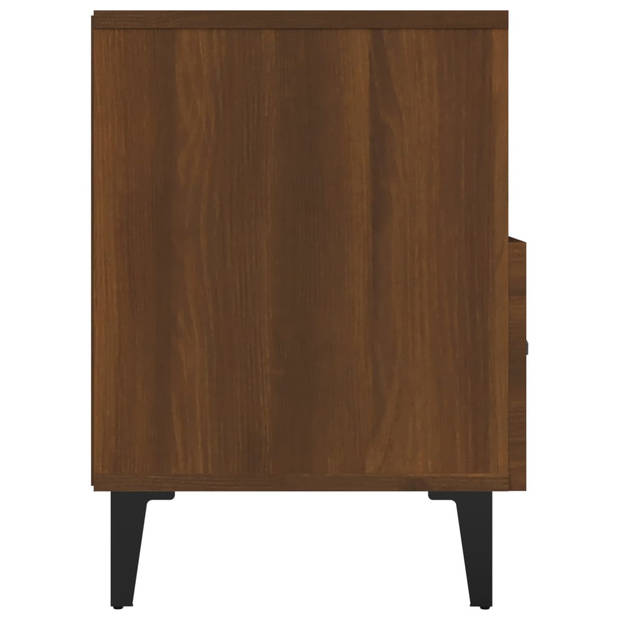 The Living Store TV-meubel Bruineiken - naam - Media-kast - 80 x 36 x 50 cm (B x D x H) - Stevig houten blad