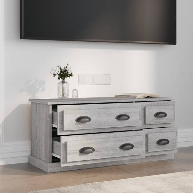 The Living Store TV-meubel - Sonoma Eiken - 100 x 35.5 x 45 cm - Met 4 lades