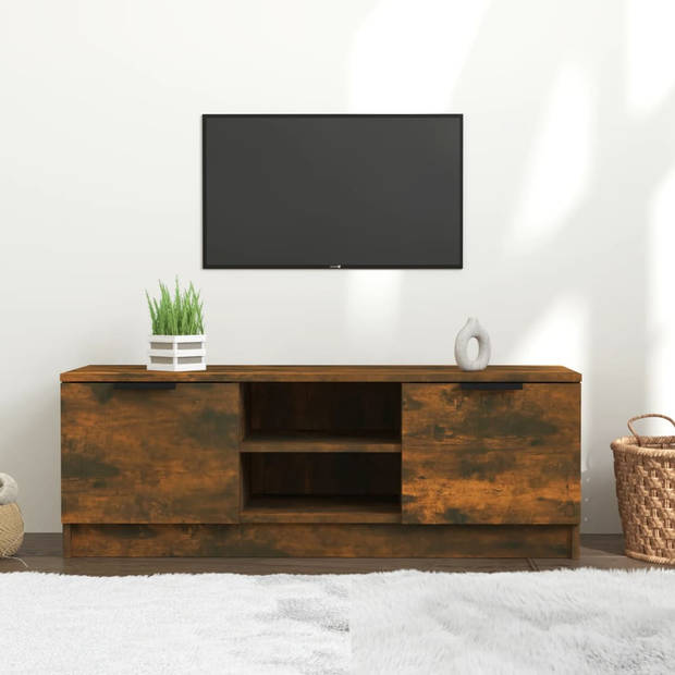 The Living Store Tv-meubel - Gerookt eiken - 102 x 35 x 36.5 cm - Montage vereist