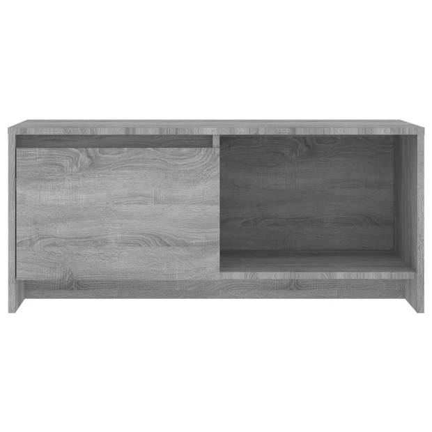 vidaXL Tv-meubel 90x35x40 cm bewerkt hout grijs sonoma eikenkleurig