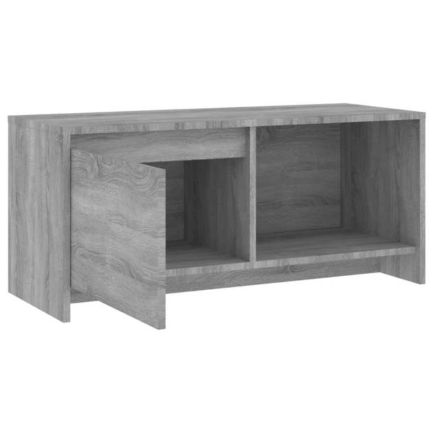 vidaXL Tv-meubel 90x35x40 cm bewerkt hout grijs sonoma eikenkleurig