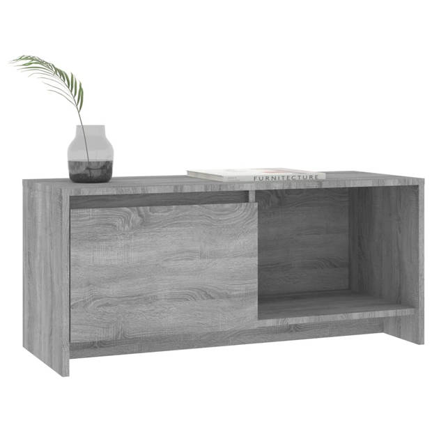 vidaXL Tv-meubel 90x35x40 cm bewerkt hout grijs sonoma eikenkleurig