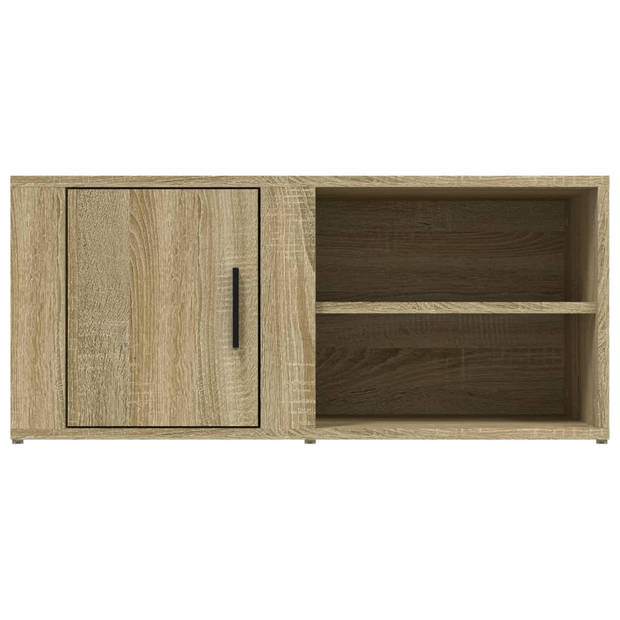 The Living Store Televisiekast Sonoma Eiken - Hifi - 80 x 31.5 x 36 cm - Opbergruimte - Presenteerfunctie