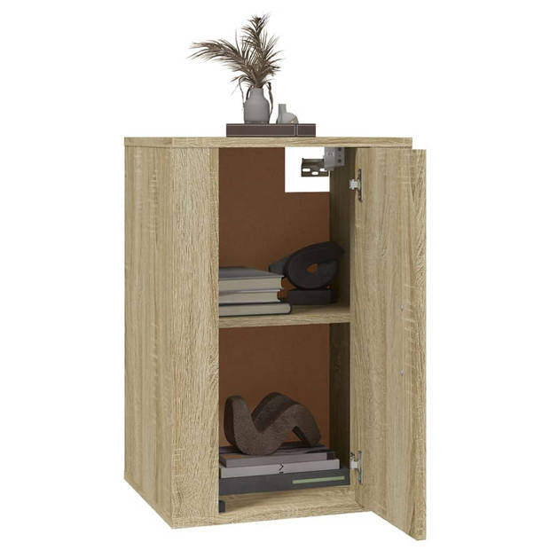 The Living Store Televisiewandmeubel - Sonoma Eiken - 40x34.5x60 cm - Strak Design