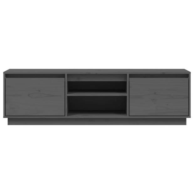 The Living Store Tv-kast - Grenenhout - 140 x 35 x 40 cm - Grijs